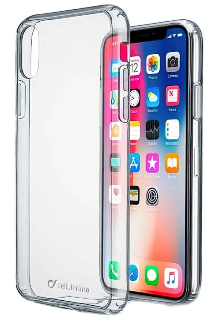 Husă de protecție Cellularline Clear Duo iPhone XS/X, transparent