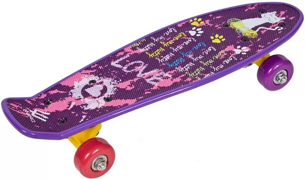 Skateboard Enero Mini Love Kitty, violet
