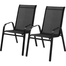 Set de scaune de grădină GardenLine TIH1625, negru