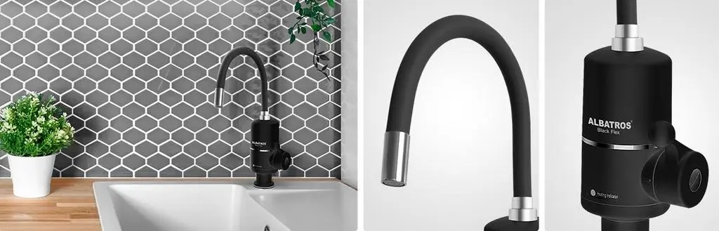 Încălzitor instantaneu Albatros Black Flex, negru