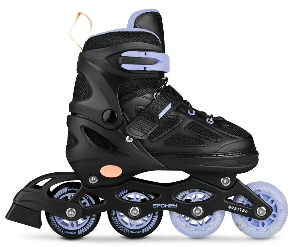 Роликовые коньки Spokey Quattro 4in1 38-41 (943431), черный/фиолетовый на tehnoparc.md Роликовые коньки Spokey Quattro 4in1 38-41 (943431), черный/фиолетовый