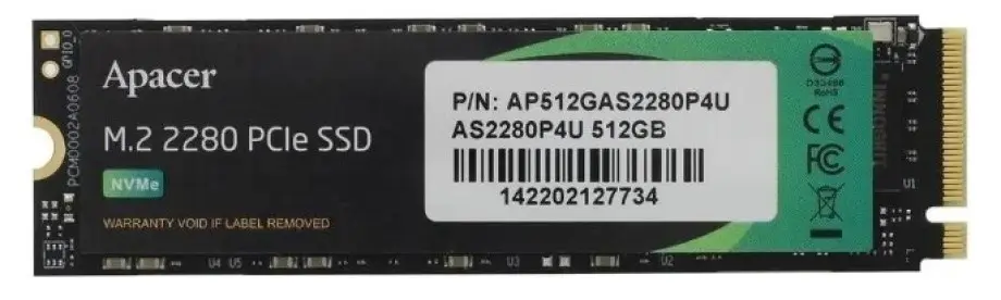 Disc rigid SSD Apacer AS2280P4U M.2 NVMe, 512GB