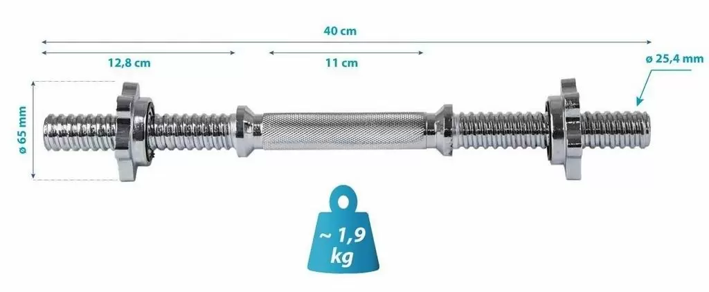 Bară Enero Clamps 40cm, argintiu