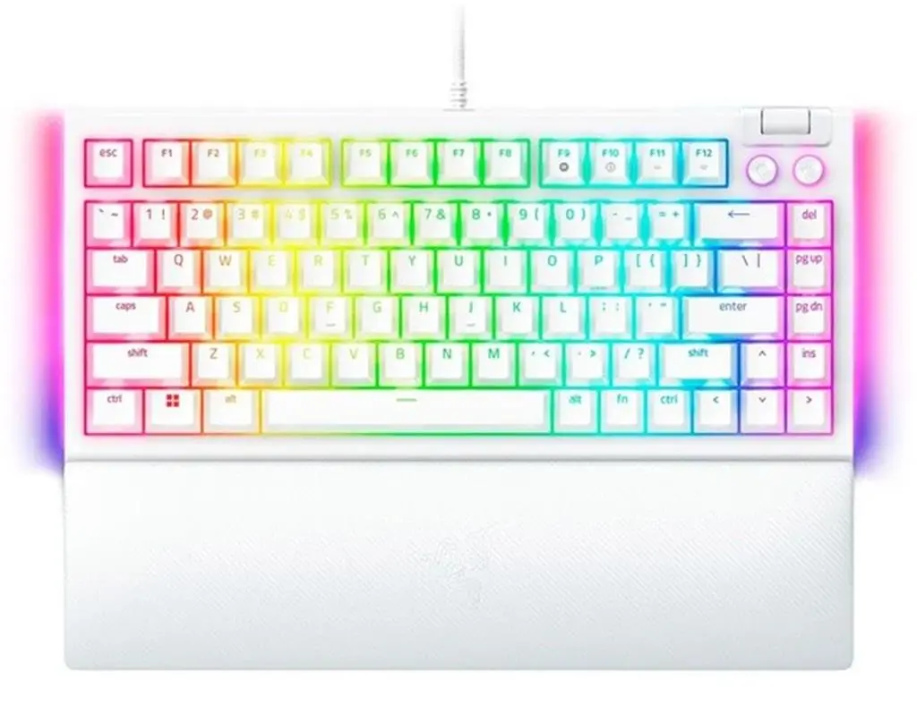 Tastatură Razer BlackWidow V4 75 White Edition US RZ03-05001700-R3M1, alb pe tehnoparc.md Tastatură Razer BlackWidow V4 75 White Edition US RZ03-05001700-R3M1, alb