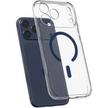 Husă de protecție Spigen iPhone 17 Pro Max Ultra Hybrid Mag Safe Clear/ Deep Blue, transparent
