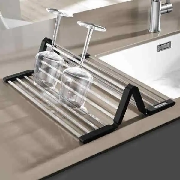 Grilaj pentru bucătărie Blanco 238483, crom/negru pe tehnoparc.md Grilaj pentru bucătărie Blanco 238483, crom/negru