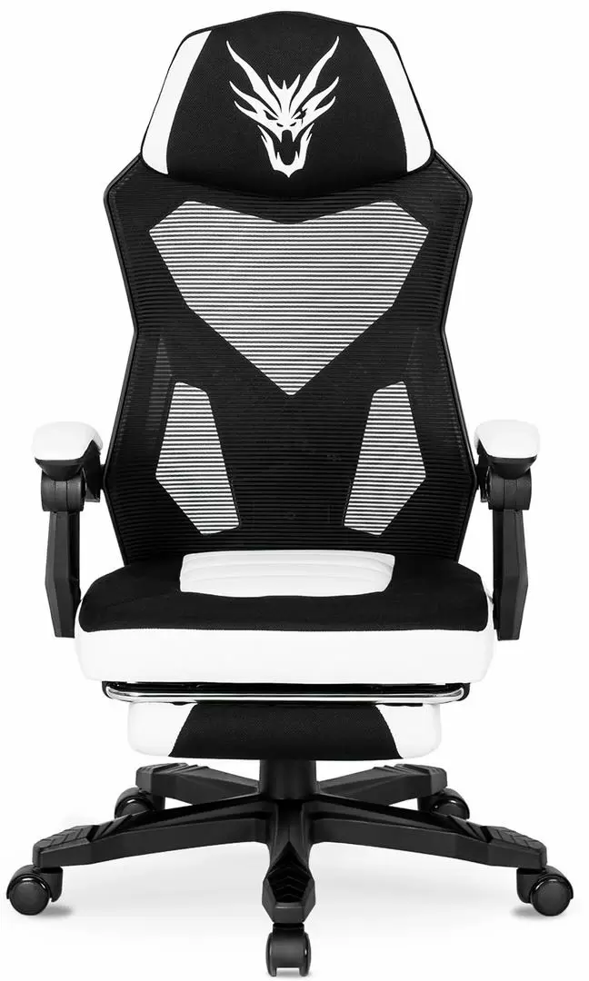 Геймерское кресло Mebel Elite Bing, белый/черный