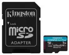 Card de memorie flash Kingston Canvas Go! Plus MicroSD Class 10 UHS-I U3 + SD Adapter, 1TB