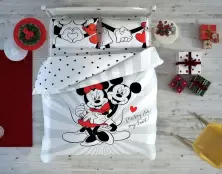 Lenjerie de pat pentru copii TAC Tac Disney Minnie&Mickey Love Double