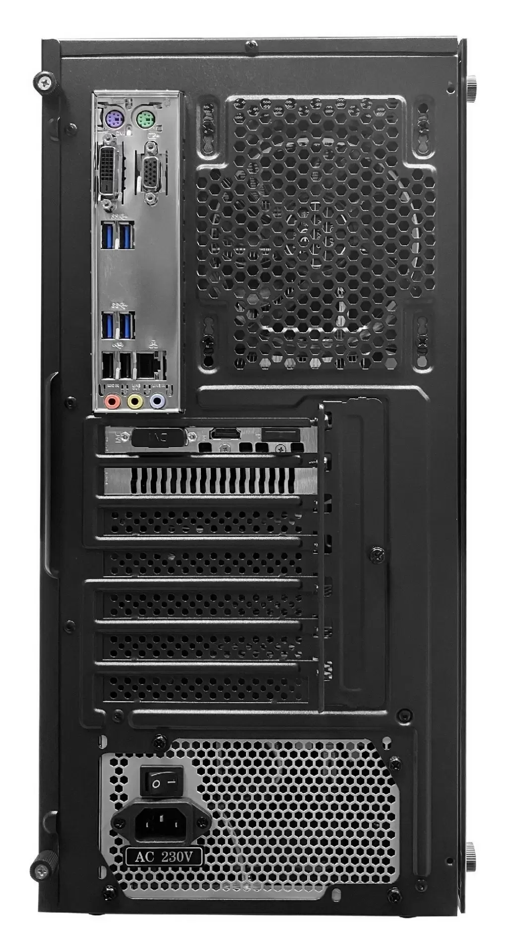 Системный блок Atol PC1060MP (Core i3-10100F/16ГБ/512ГБ+1ТБ/GeForce GTX1650 4ГБ GDDR6), черный