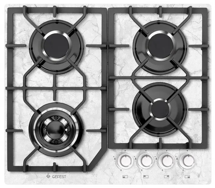 Plită incorporabilă cu gaz Gefest PBG 2232-01 K52, alb