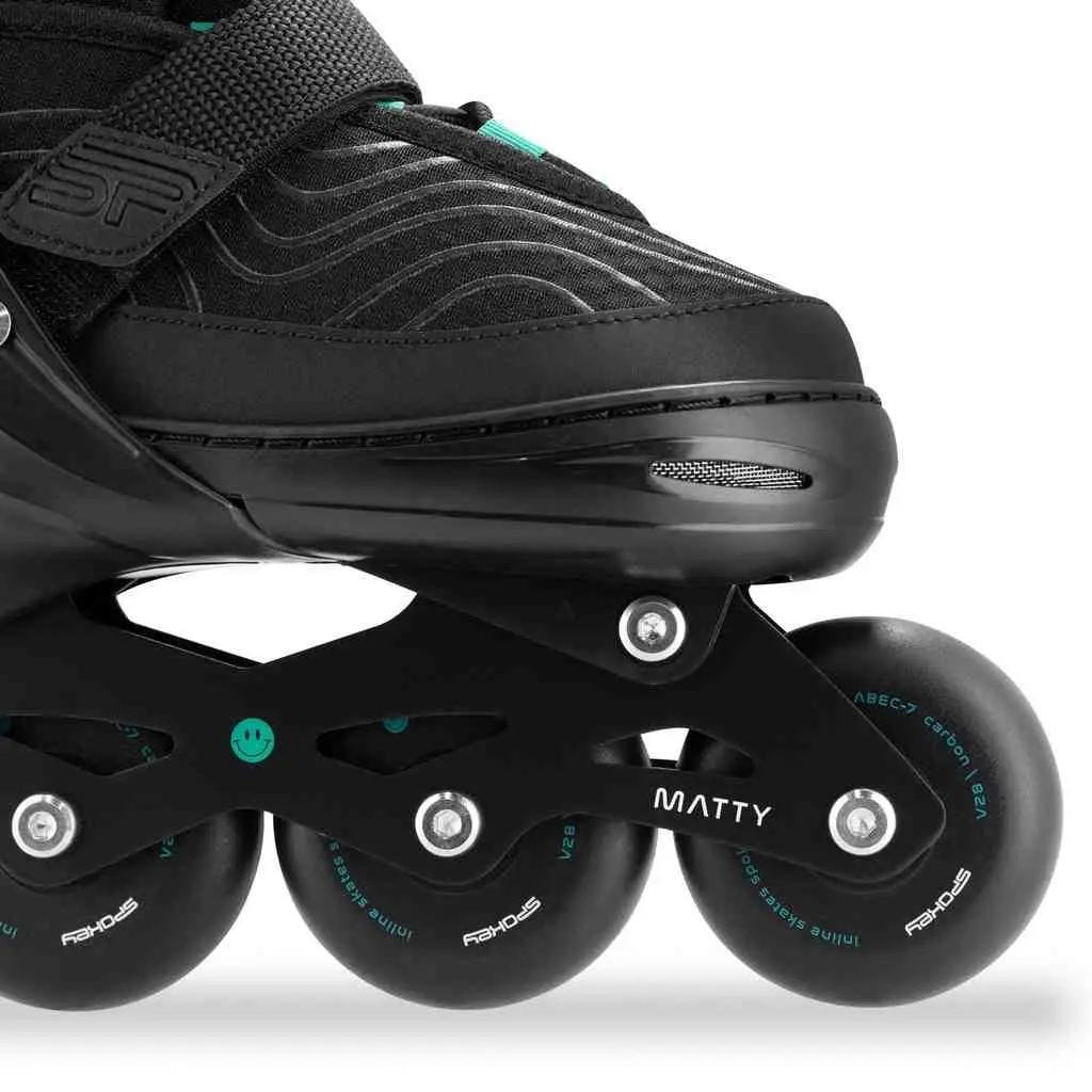Role Spokey Matty 35-38, negru/turcoaz pe tehnoparc.md Role Spokey Matty 35-38, negru/turcoaz