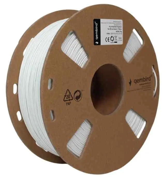 Филамент для 3D печати Gembird 3DP-PLA-FL-01-W, белый