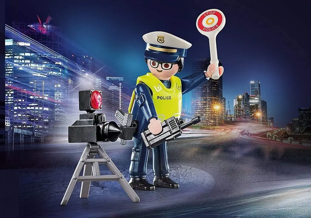 Set jucării Playmobil Police Officer with Speed Trap