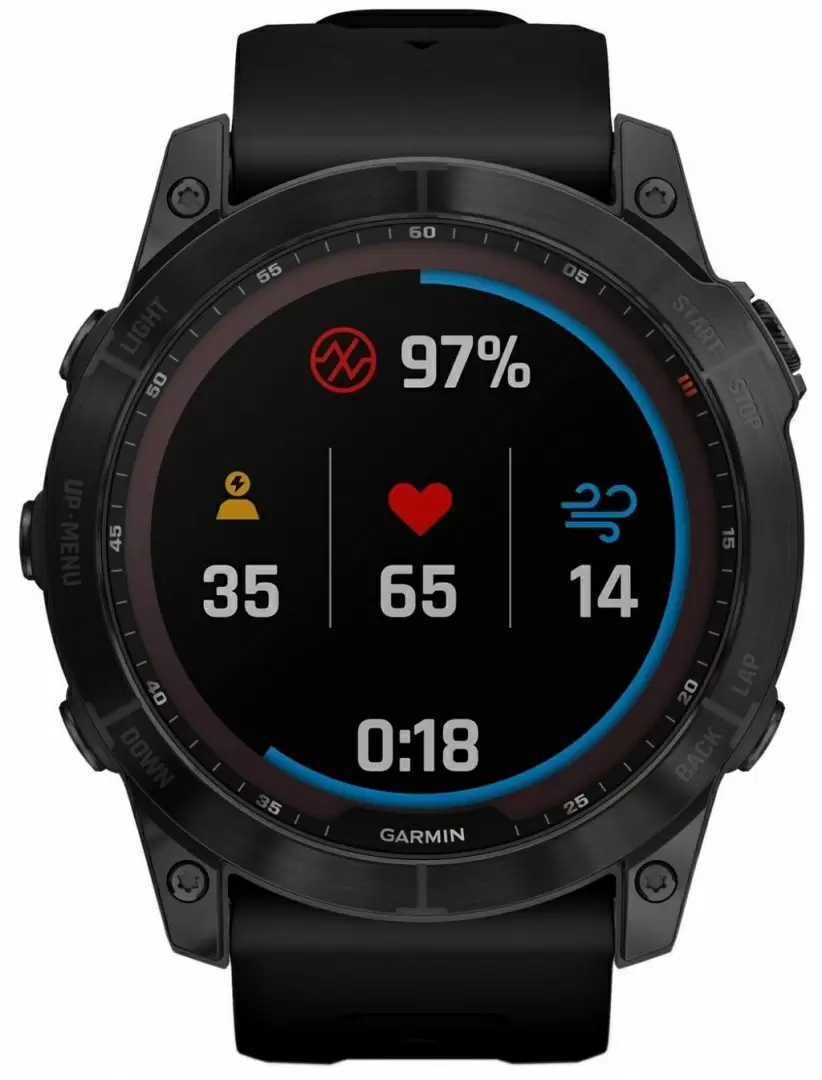 Умные часы Garmin fenix 7X Sapphire Solar Black Titanium with Black Band