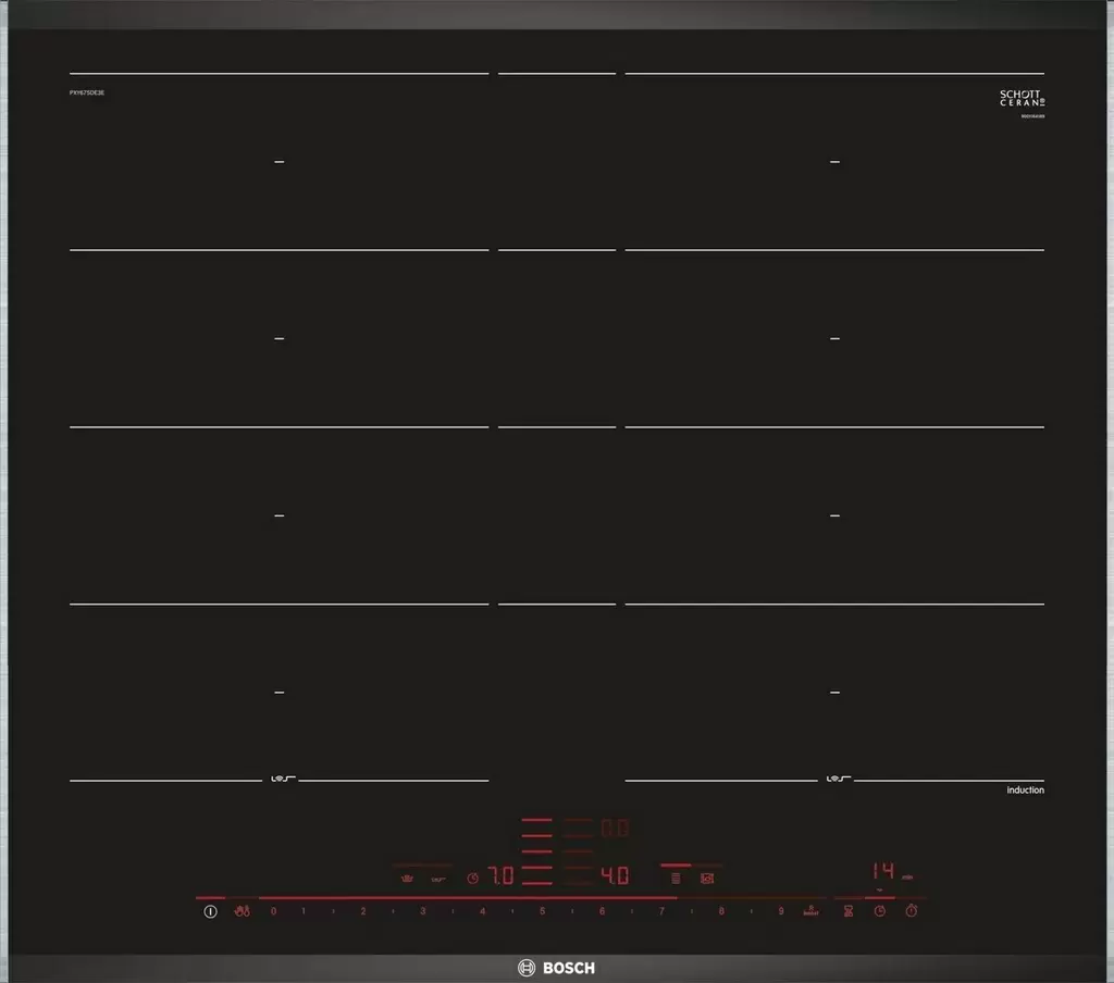 Индукционная панель Bosch PXY675DE3E, черный