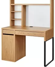 Masă de birou IKEA Micke cu unitate suplimentară 105x50cm, imitație stejar