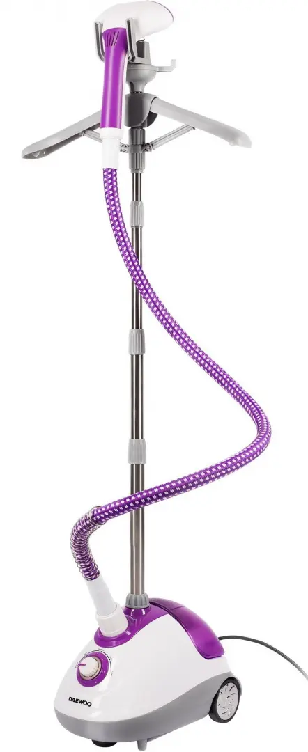 Aparat de călcat vertical cu aburi Daewoo DGS1600DP, alb/violet