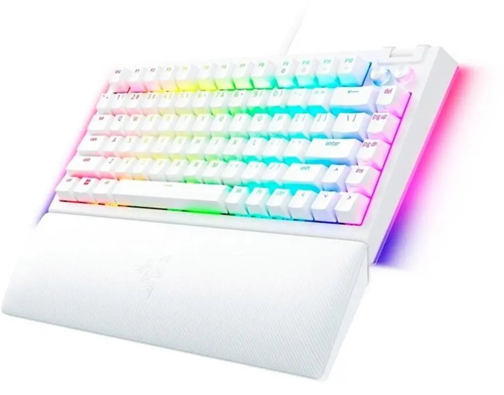 Tastatură Razer BlackWidow V4 75 White Edition US RZ03-05001700-R3M1, alb pe tehnoparc.md Tastatură Razer BlackWidow V4 75 White Edition US RZ03-05001700-R3M1, alb