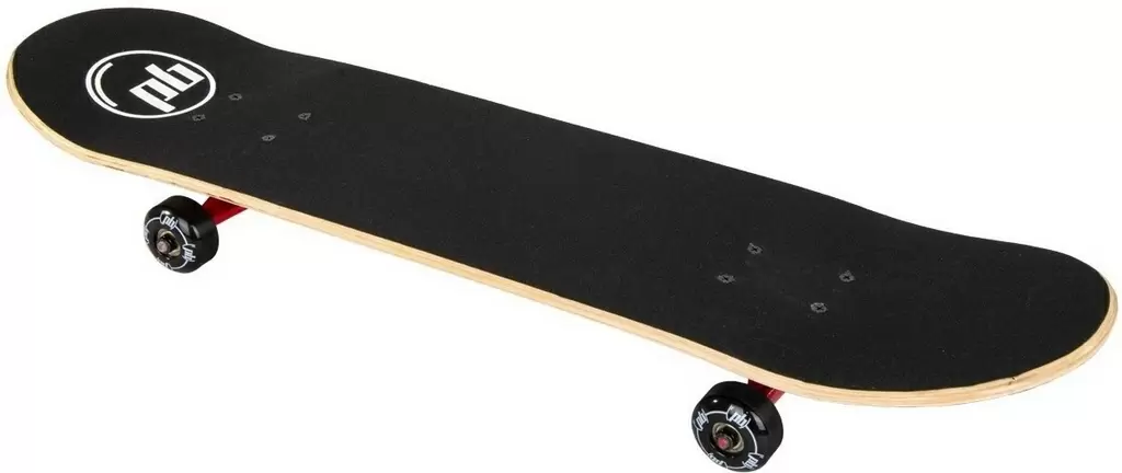 Skateboard PB Broken, negru/roșu