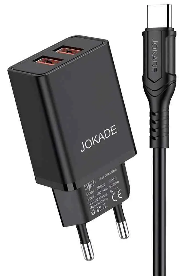 Зарядное устройство Jokade JB024 USB to Type-C, черный