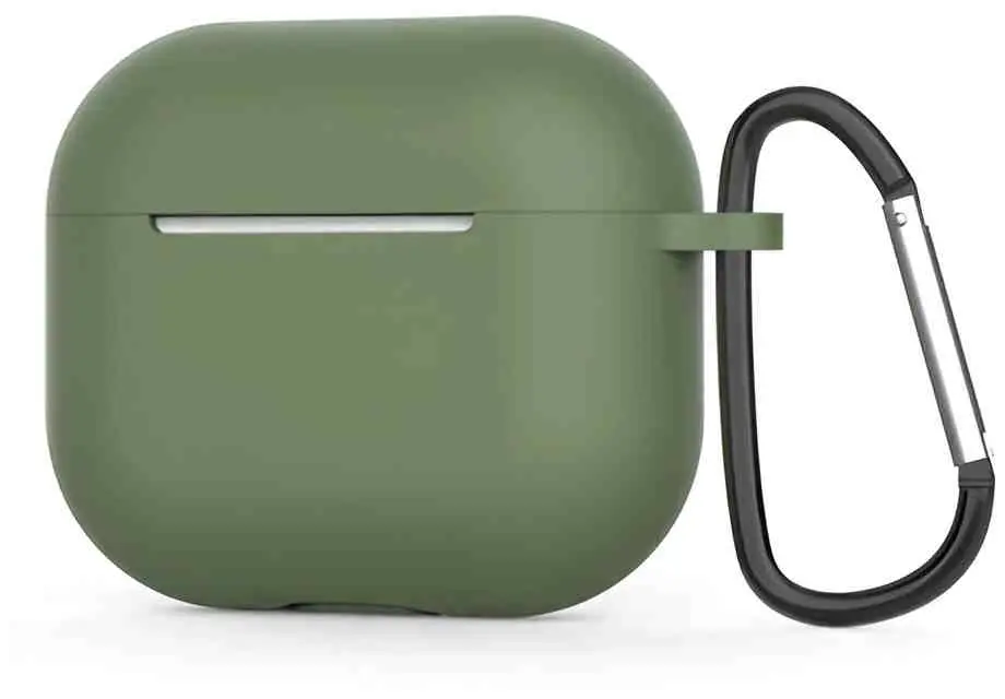 Husă pentru căști Helment Case Silicone Airpods 3 (AIRPOD3PG), verde pe tehnoparc.md Husă pentru căști Helment Case Silicone Airpods 3 (AIRPOD3PG), verde