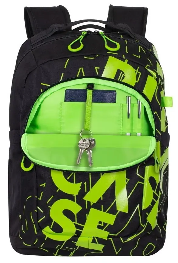 Rucsac Rivacase 5430, negru/verde