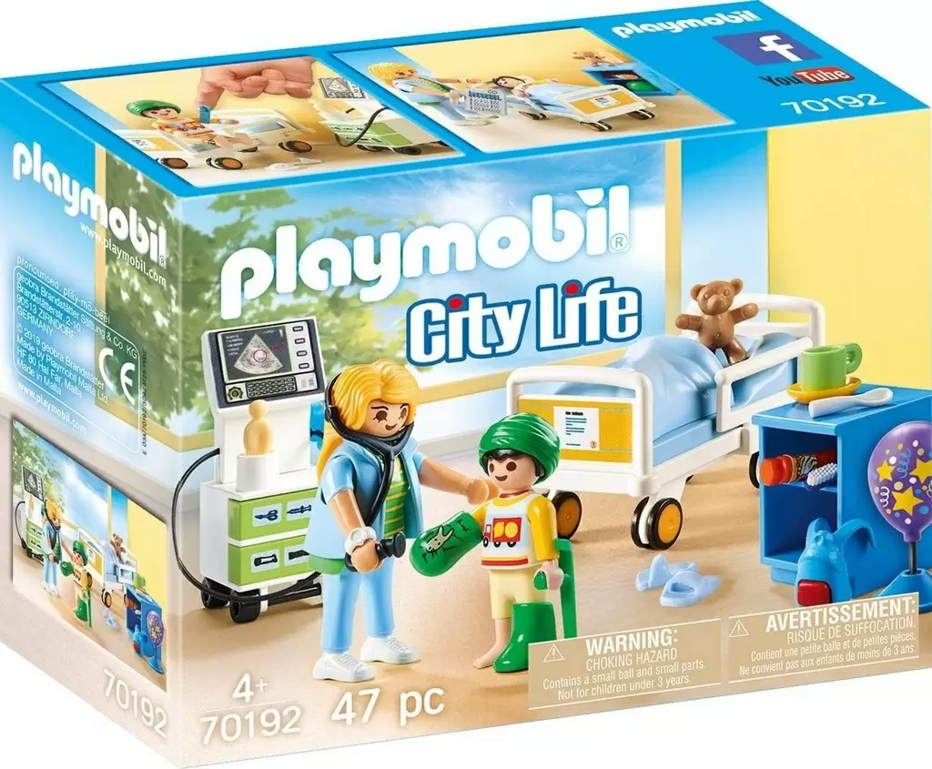 Set jucării Playmobil Children's Hospital Room