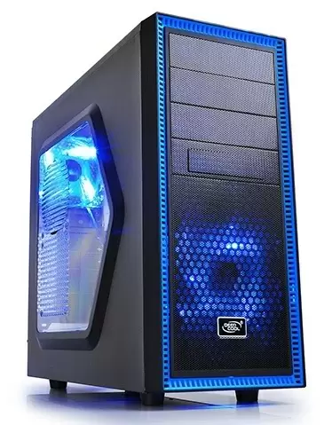 Корпус Deepcool Tesseract SW-BK, черный/синий