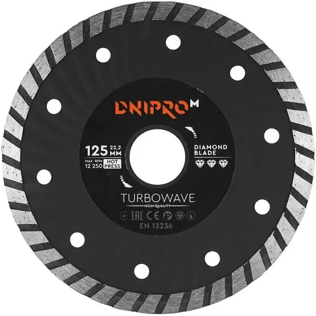 Диск для резки Dnipro-M 125 22.2 Turbowave