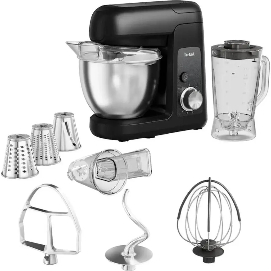 Кухонный комбайн Tefal QB522838, черный на tehnoparc.md Кухонный комбайн Tefal QB522838, черный