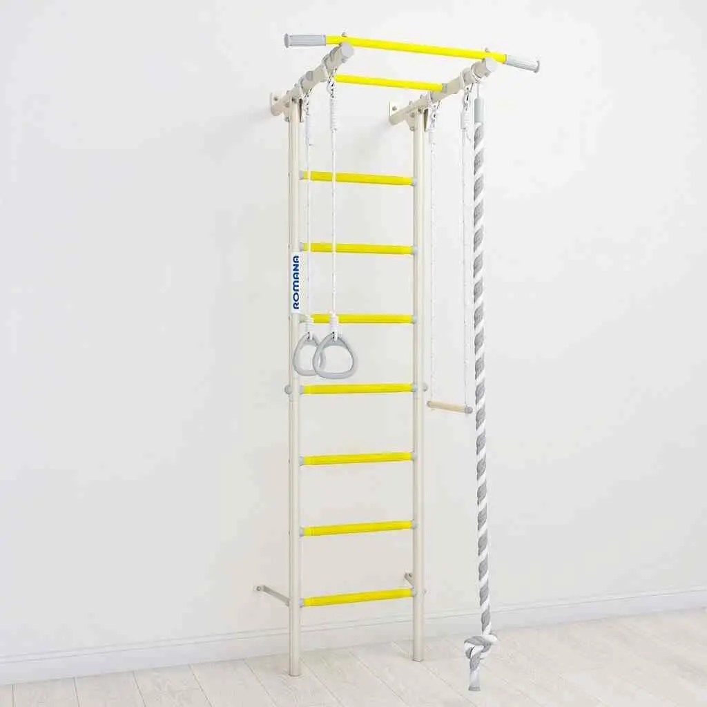 Spalier de gimnastică Romana S1, bej/galben