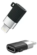 Переходник Micro-USB to Lightning XO NB149B, серебристый/черный