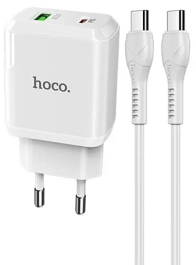 Зарядное устройство Hoco N5 Favor PD20W+QC3.0 Charger Set, белый