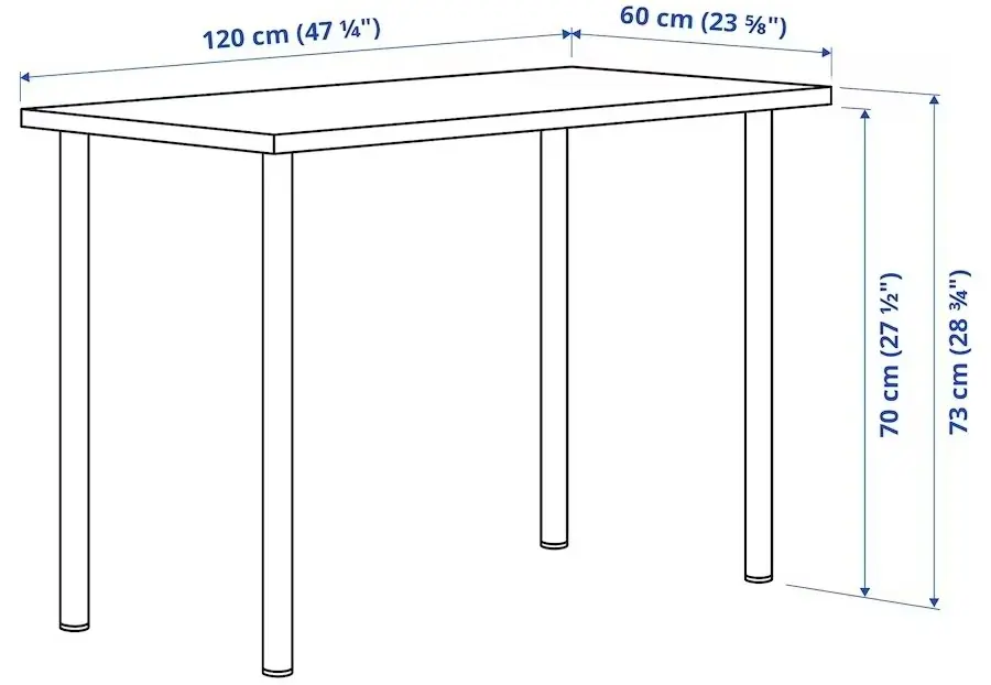 Masă de birou IKEA Lagkapten/Adils 120x60cm, verde deschis/alb pe tehnoparc.md Masă de birou IKEA Lagkapten/Adils 120x60cm, verde deschis/alb
