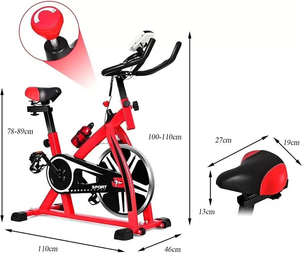 Bicicletă fitness Costway SP35699