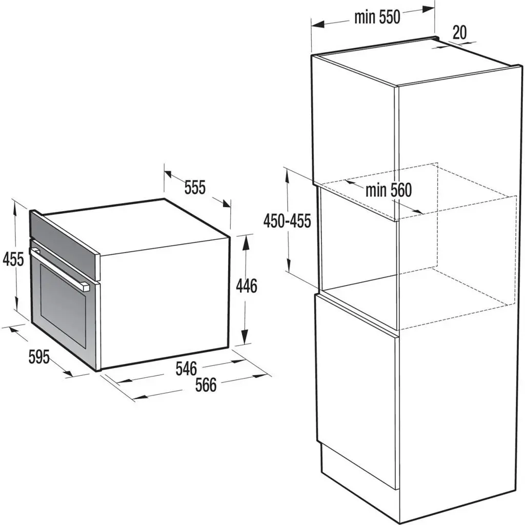 Cuptor electric incorporabil Gorenje BCM4058B, negru