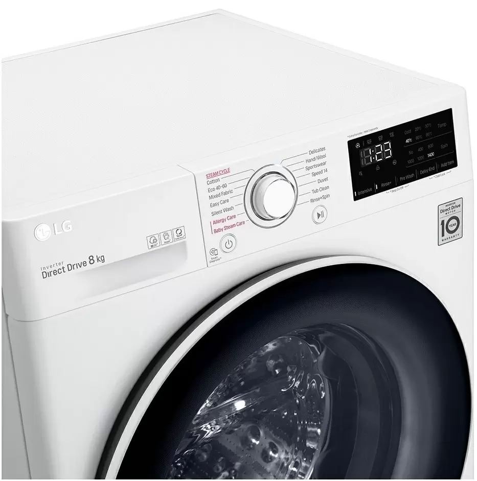 Maşină de spălat rufe LG F4WV328S0U, alb
