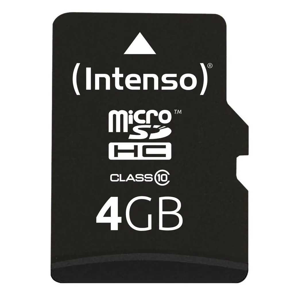 Карта памяти Intenso MicroSD Class 10 + SD Adapter, 4GB