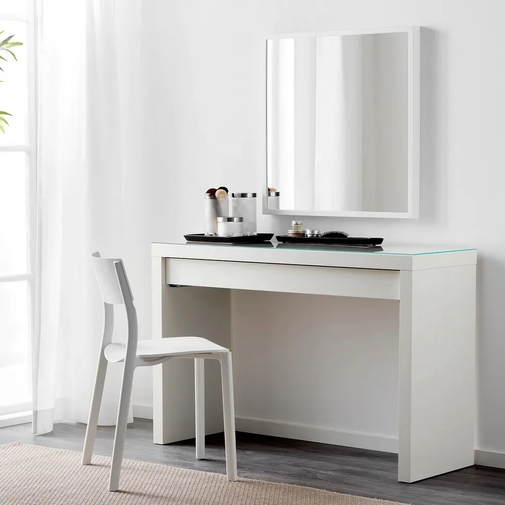 Masă de toaletă IKEA Malm 120x41cm, alb pe tehnoparc.md Masă de toaletă IKEA Malm 120x41cm, alb