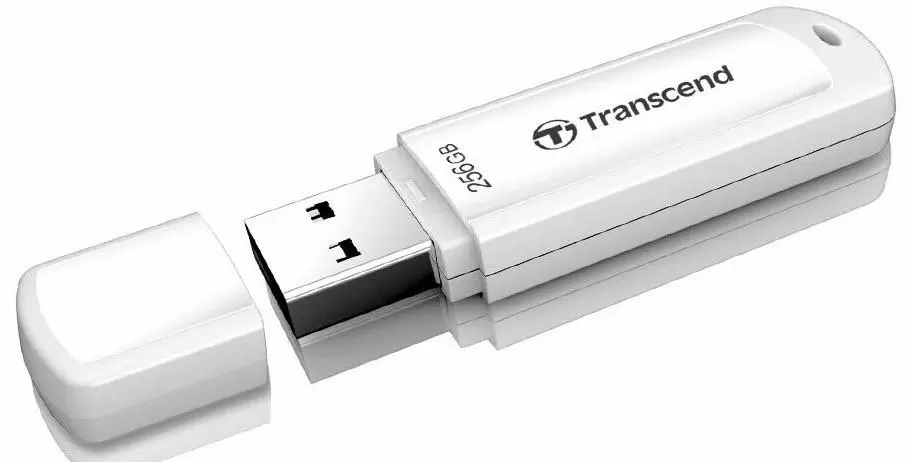 Flash USB Transcend JetFlash 730 256GB, alb