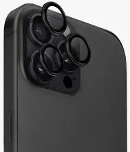 Sticlă de protecție pentru cameră foto Uniq Optix Aluminium Camera Lens Protector for iPhone 16 Pro/16 Pro Max Black