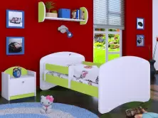 Детская кровать Happy Babies Happy L01 70x140см, белый/зеленый