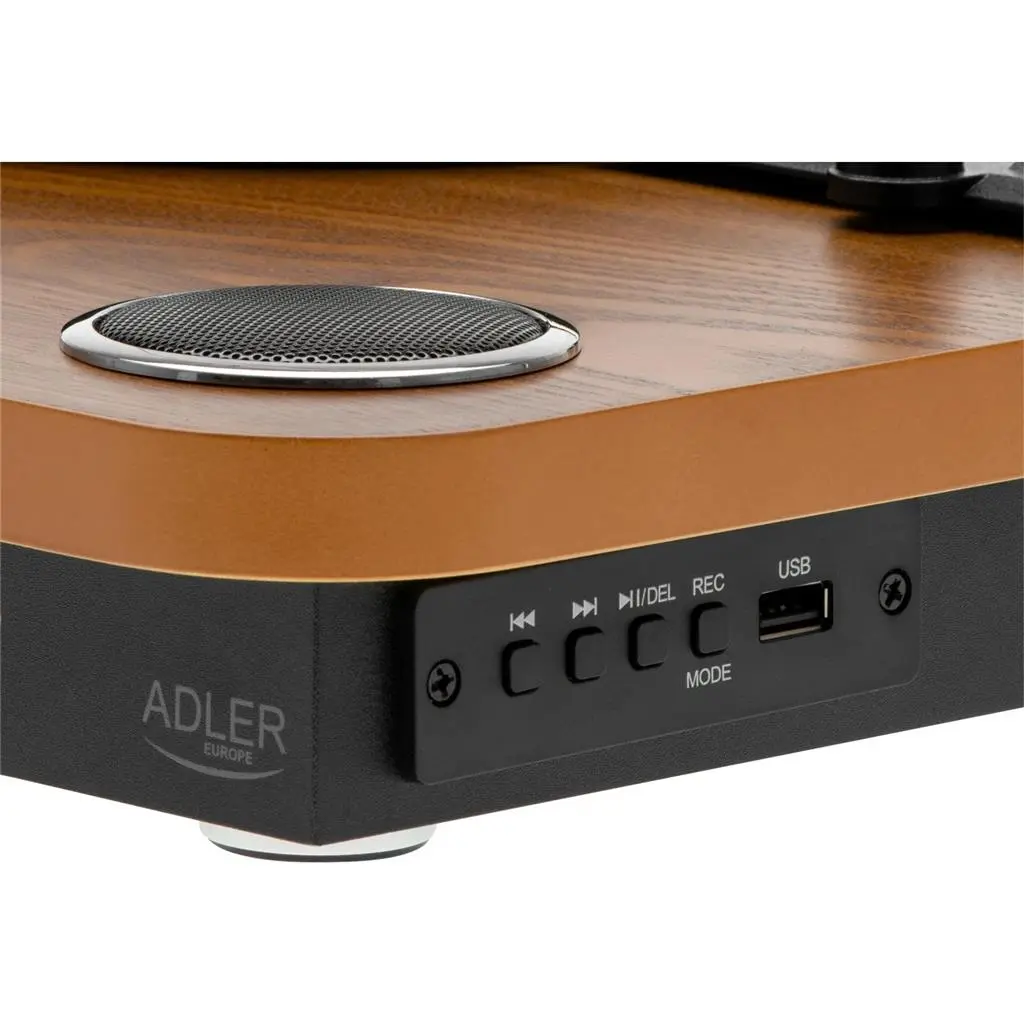Проигрыватель Adler AD-1914 Wood, коричневый на tehnoparc.md Проигрыватель Adler AD-1914 Wood, коричневый