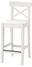 Scaun pentru bar IKEA Ingolf cu spătar 63cm, alb