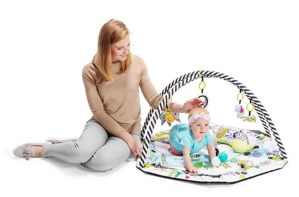 Игровой коврик KinderKraft SmartPlay, белый/черный