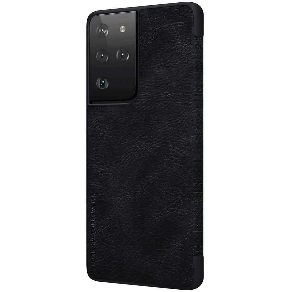 Чехол Nillkin Galaxy S21 Ultra Qin LC, черный на tehnoparc.md Чехол Nillkin Galaxy S21 Ultra Qin LC, черный