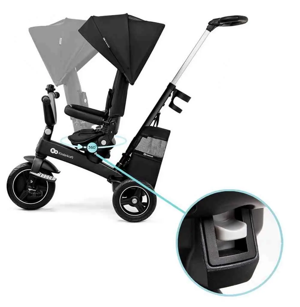 Детский велосипед KinderKraft Easytwist, черный