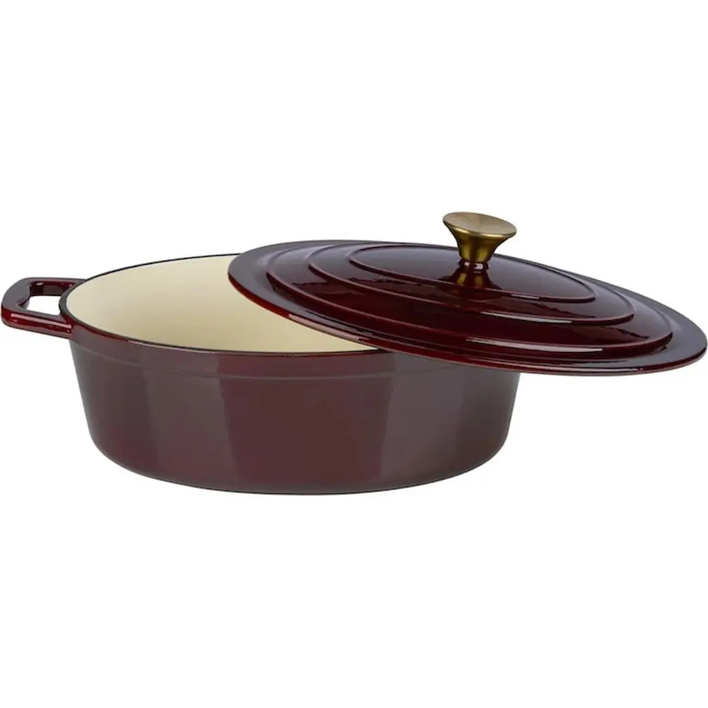 Кастрюля Alpina Cast Iron Burgundy, бордовый на tehnoparc.md Кастрюля Alpina Cast Iron Burgundy, бордовый