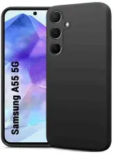 Husă de protecție WOO Liquid Silicone Samsung A55 5G (WOOCLSSAMA55BK), negru